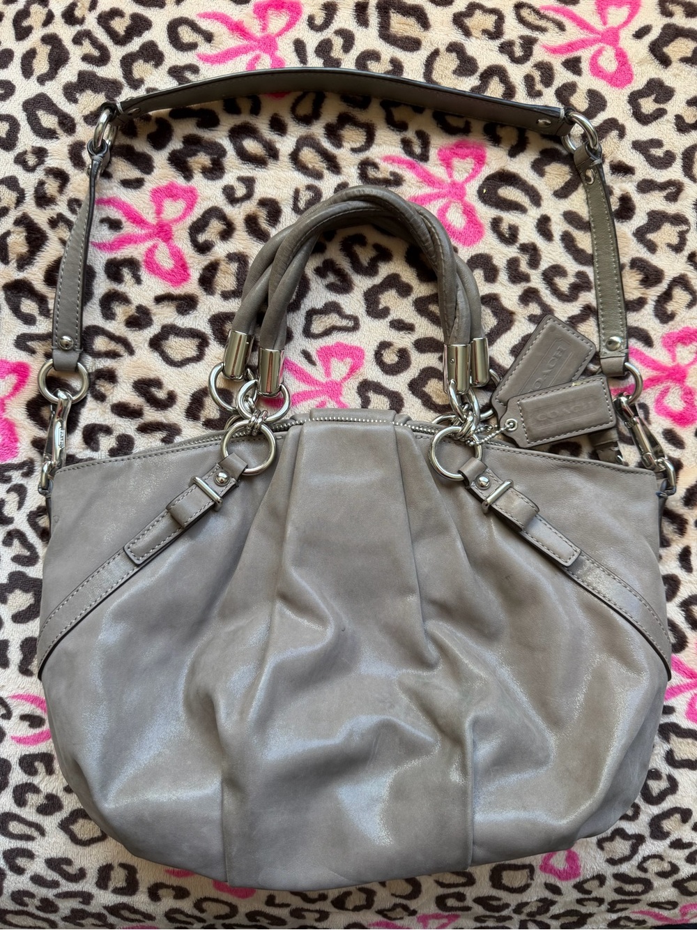 Coach grey shoulder bag